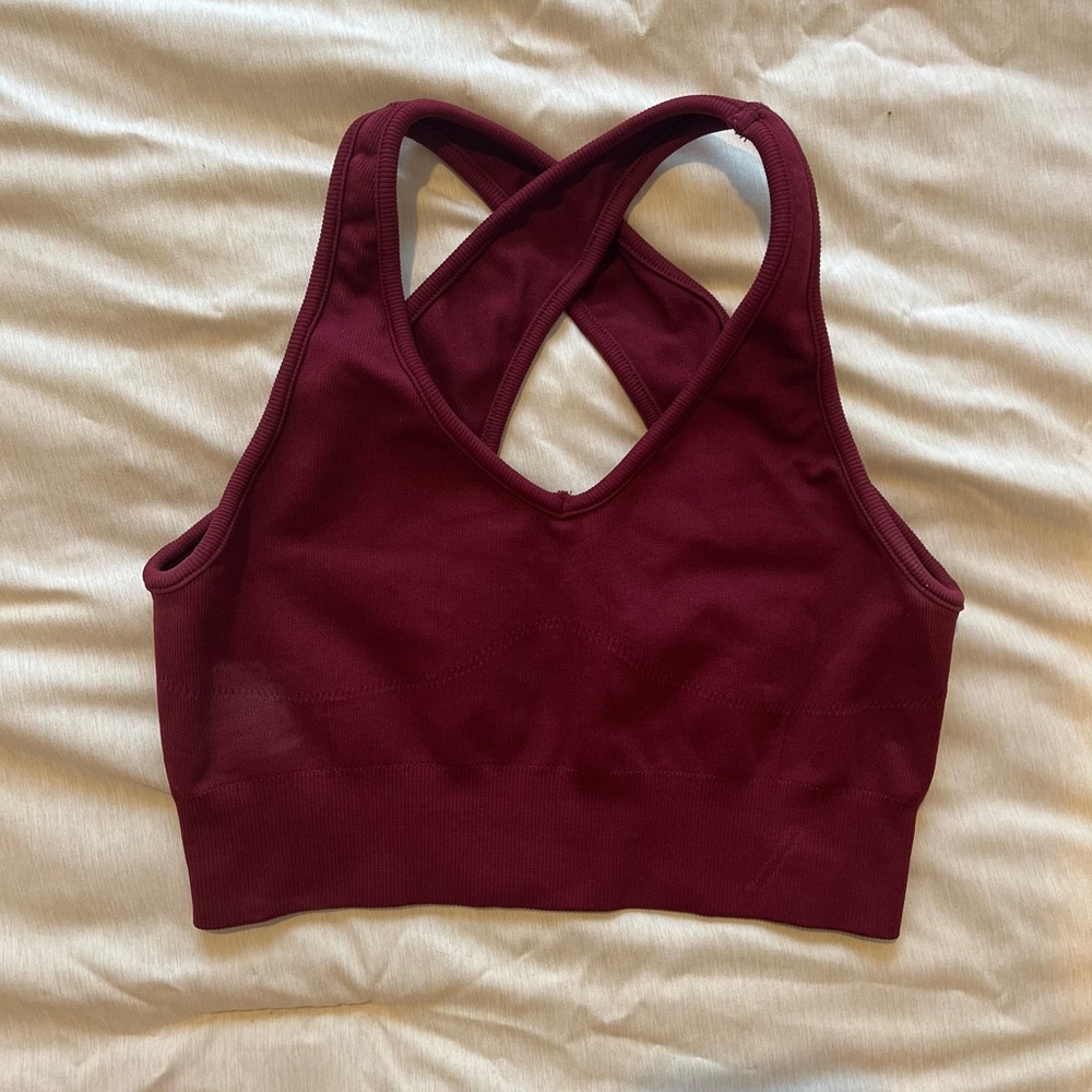 TALA maroon sports bra- size x-small